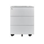 Cassettiera ufficio ESMC03 3 cassetti con chiave in ferro colore grigio chiaro