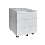 Cassettiera ufficio ESMC03 3 cassetti con chiave in ferro colore grigio chiaro