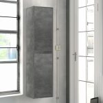 Colonna bagno Bolton 35x30.5x150 cm. 2 ante reversibili colore cemento