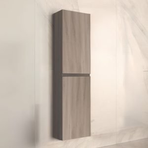 Colonna bagno sospesa Londres con due ante colore rovere grigio