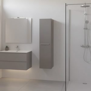Colonna bagno sospesa Remix 1 anta H 115 colore grigio granito
