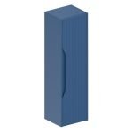 Colonna bagno sospesa Soho 1 anta effetto cannettato colore azzurro opaco 120x27x35 cm.