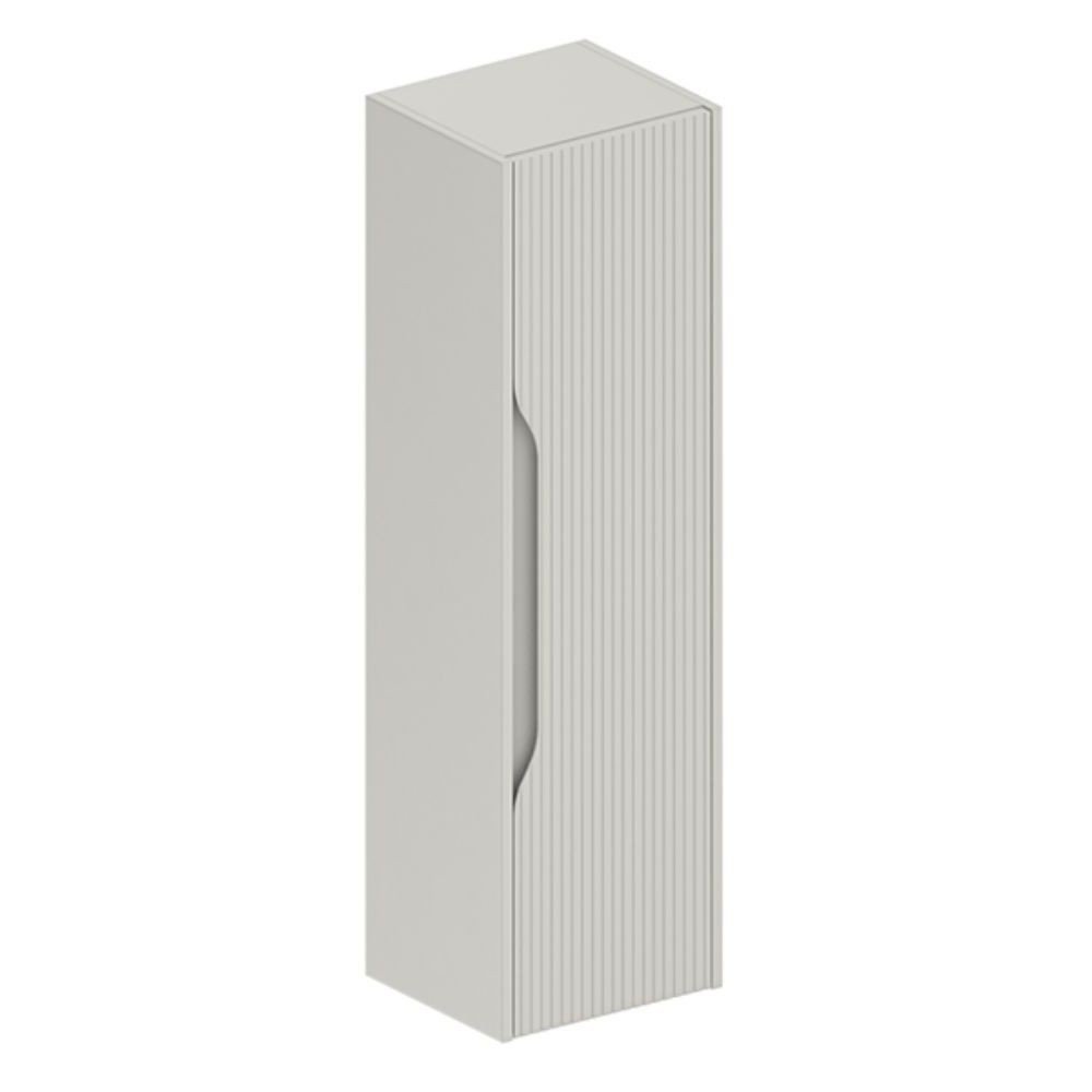 Colonna bagno sospesa Soho 1 anta effetto cannettato colore cashmere opaco 120x27x35 cm.