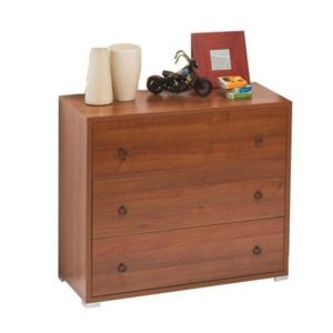 Comò 3 cassetti 91x45x81H noce antico