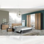 Comodino Borghese 2 cassetti noce dark