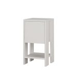 Comodino Ema bianco anta ribalta 30x30x55h