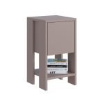 Comodino Ema tortora anta ribalta 30x30x55h