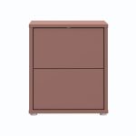 Comodino Medea 2 cassetti in colore terracotta