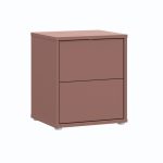 Comodino Medea 2 cassetti in colore terracotta