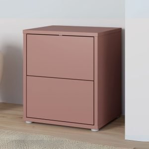 Comodino Medea 2 cassetti in colore terracotta