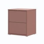 Comodino Medea 2 cassetti in colore terracotta