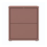 Comodino Medea 2 cassetti in colore terracotta