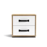 Comodino Mosso MO1 colore rovere e bianco