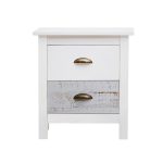 Comodino Romantica 2 cassetti in legno massiccio multicolor
