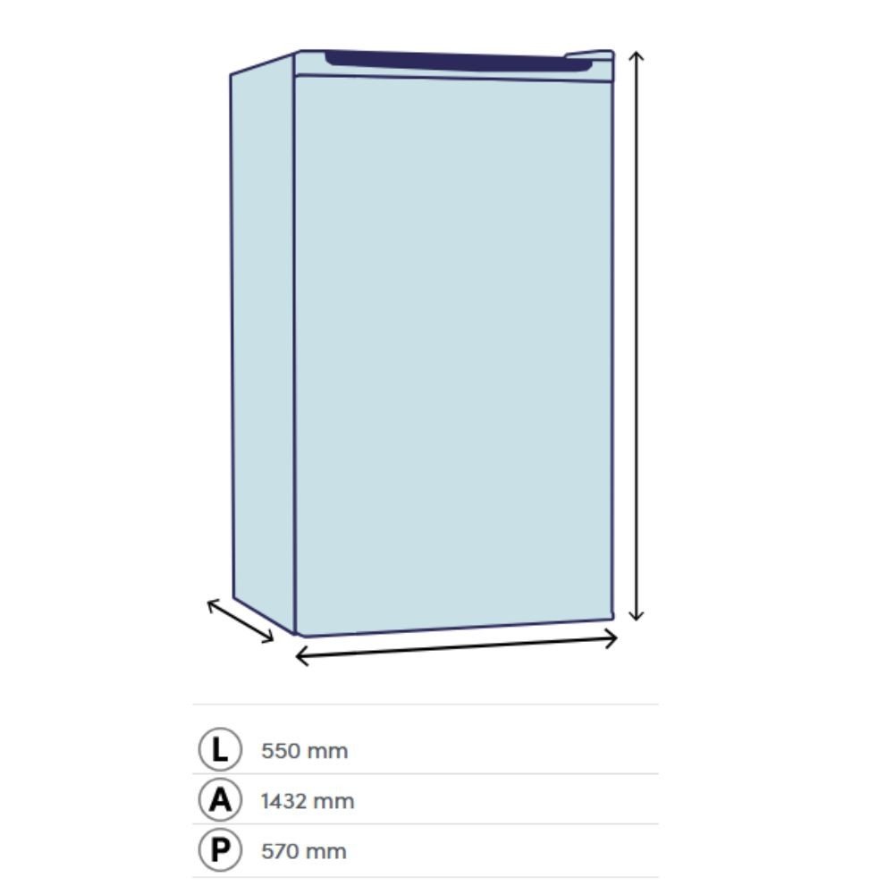 Congelatore verticale DCV21SM3WE0 168lt 4 cassetti e un ripiano con porta reversibile classe E bianco Daya