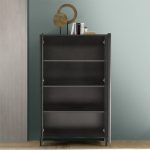 Contenitore Giugi 2 ante nero frassinato 106x40x177