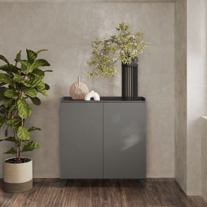 Contenitore Polan 2 ante colore ardesia e piombo