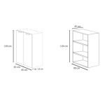Coppia ante h 129 per modulo ufficio a giorno Ibisco noce naturale