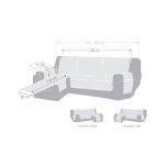 Copridivano Levante penisola sinistra crema 290