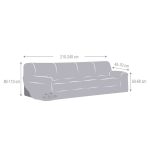 Copridivano Troya elastico 4 posti grigio 210/240