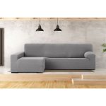 Copridivano Troya elastico penisola sinistra grigio bracciolo lungo 250/310
