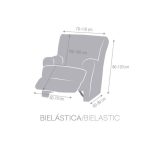 Copripoltrona Jaz recliner grigio 70-110