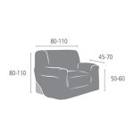 Copripoltrona Troya elastico grigio 80/110