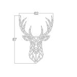 Cornice decorativa cervo nero 62x87 cm MT192408