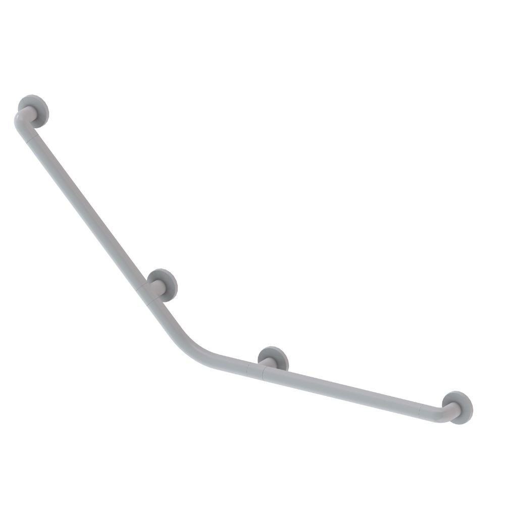 Corrimano angolare di sicurezza 113x55 cm. per disabili colore bianco