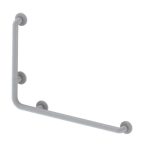 Corrimano angolare di sicurezza 78 x 55.5 cm per disabili colore bianco