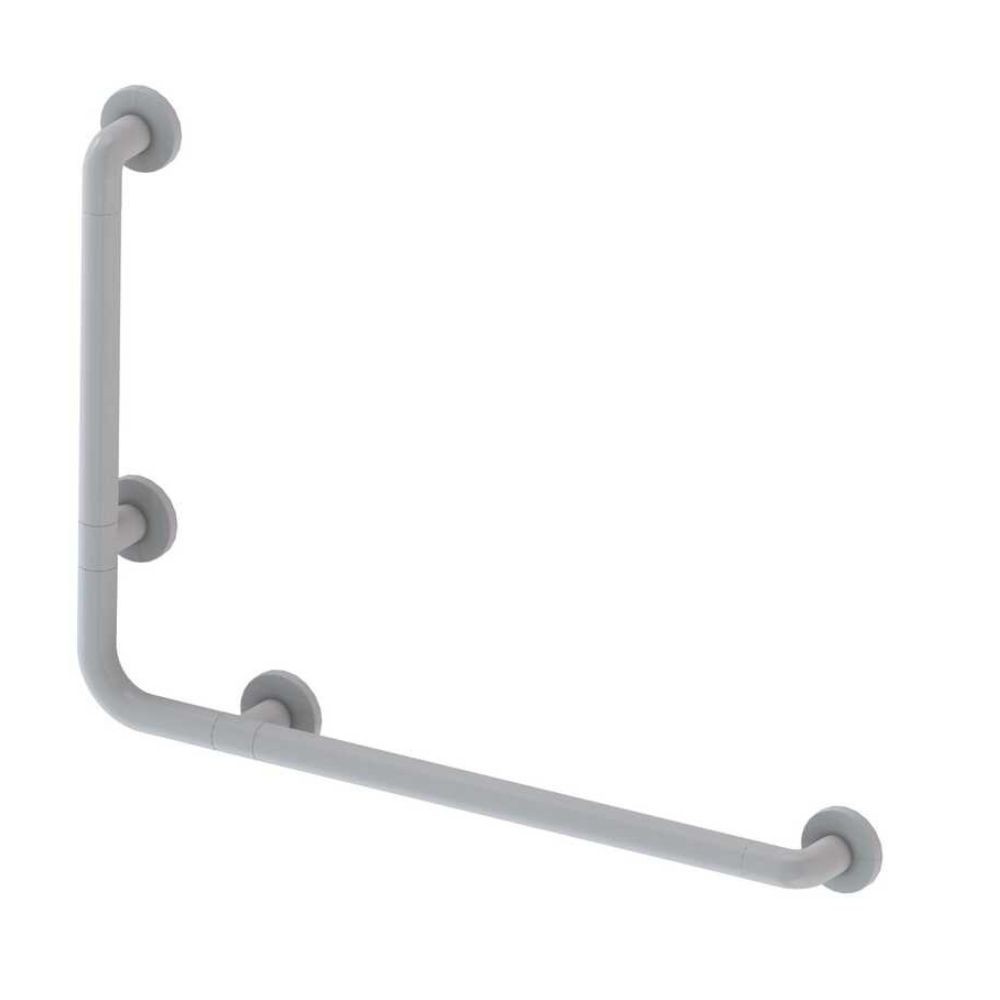 Corrimano angolare di sicurezza 78 x 55.5 cm per disabili colore bianco