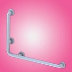 Corrimano angolare di sicurezza 78 x 55.5 cm per disabili colore bianco