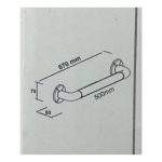 Corrimano di sicurezza 67 cm. per disabili colore bianco