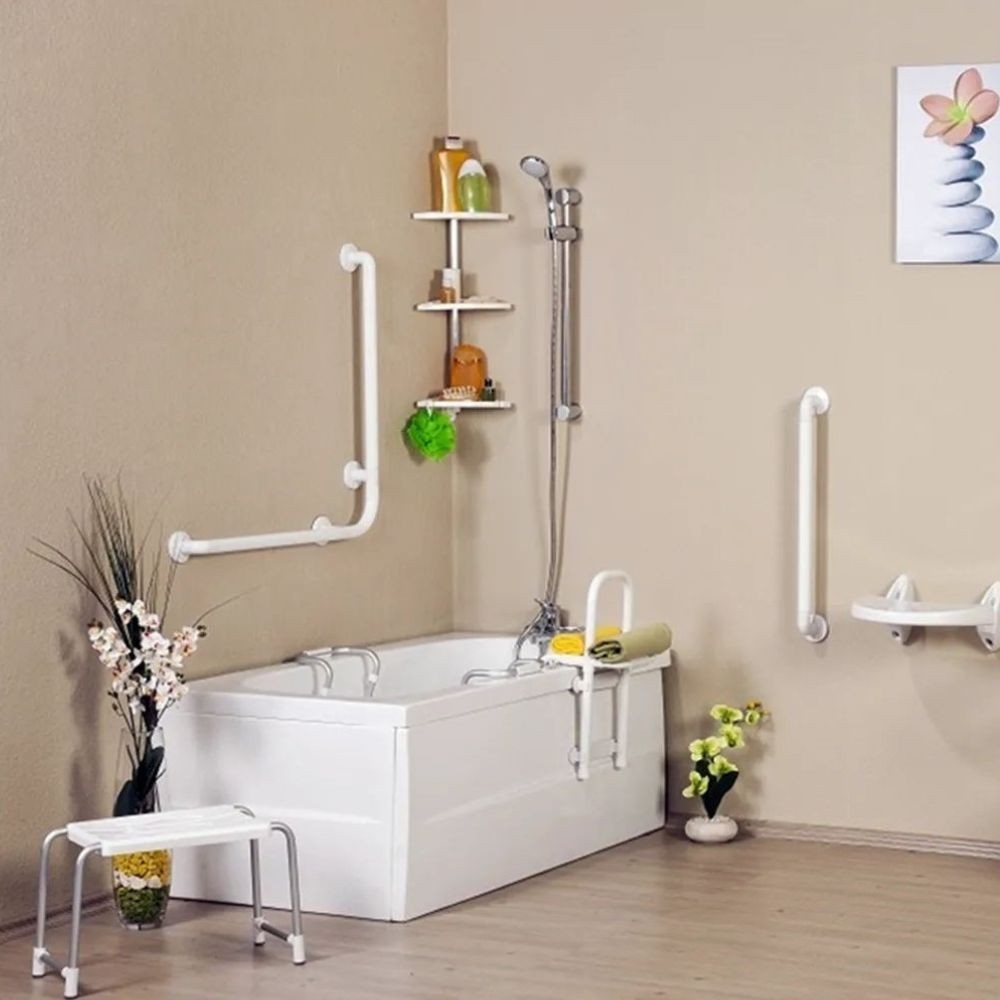 Corrimano di sicurezza 67 cm. per disabili colore bianco