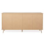 Credenza Epik 52 rovere antracite grigio 3 ante 2 cassetti 180x40x88,3
