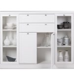 Credenza Landwood 53 bianca con vetrina