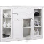 Credenza Landwood 53 bianca con vetrina