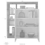 Credenza Mogol bianco lucido pero 108x42x127H
