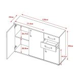 Credenza Mosso MO4 colore rovere e bianco
