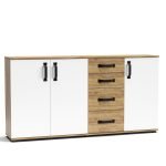 Credenza Mosso MO5 colore rovere e bianco