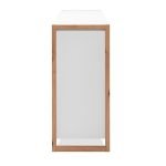 Credenza New Denver2 con 3 cassetti e 2 ante battenti in bianco e rovere