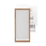 Credenza New Denver2 con 3 cassetti e 2 ante battenti in bianco e rovere