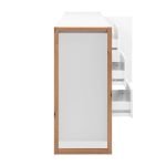 Credenza New Denver3 con 3 cassetti e 3 ante battenti in bianco e rovere