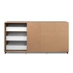 Credenza Phoenix 51A 3 ante e 3 cassetti con struttura rovere e frontali bianco