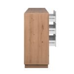Credenza Phoenix 51A 3 ante e 3 cassetti con struttura rovere e frontali bianco