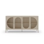 Credenza Tayra in metallo con 4 ante 160 cm. crema