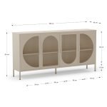 Credenza Tayra in metallo con 4 ante 160 cm. crema
