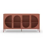Credenza Tayra in metallo con 4 ante 160 cm. terracotta