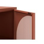 Credenza Tayra in metallo con 4 ante 160 cm. terracotta