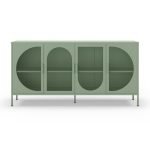 Credenza Tayra in metallo con 4 ante 160 cm. verde menta